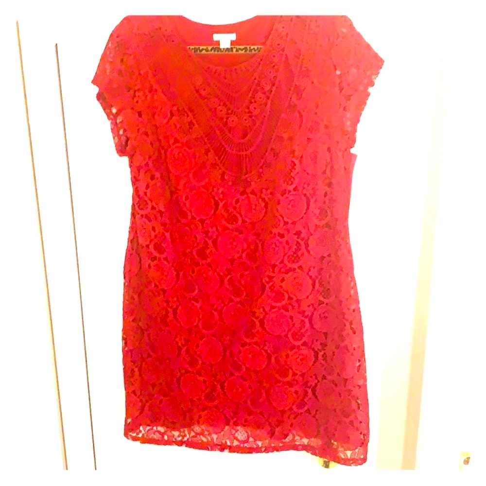 NWT red lace dress